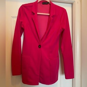 Bright Pink Blzer with POCKETS